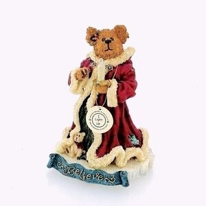 Vintage Boyds Bears Folkstone “Believe” Santa Figurine NIB Limited Edition